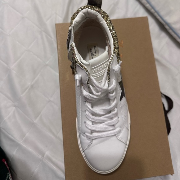 Vintage Havana Lester High Top Sneakers withh Gold Glitter - Picture 4 of 9